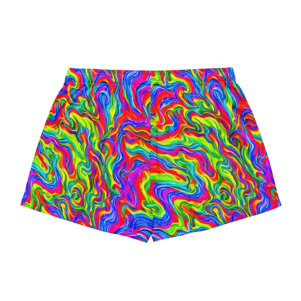 Color Storm on Women's Pajama Shorts — Back