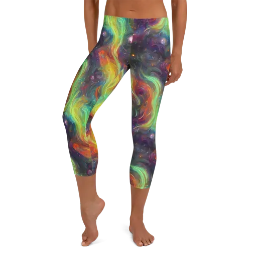 Dreamfire Spiral on a Capri Leggings