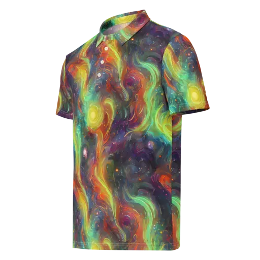 Dreamfire Spiral on a Men's Slim Fit Polo Shirt