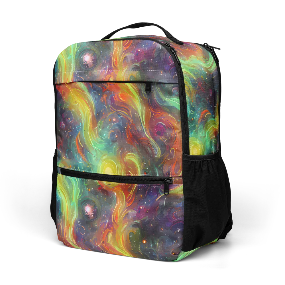 Dreamfire Spiral on Utility Backpack — Left Front