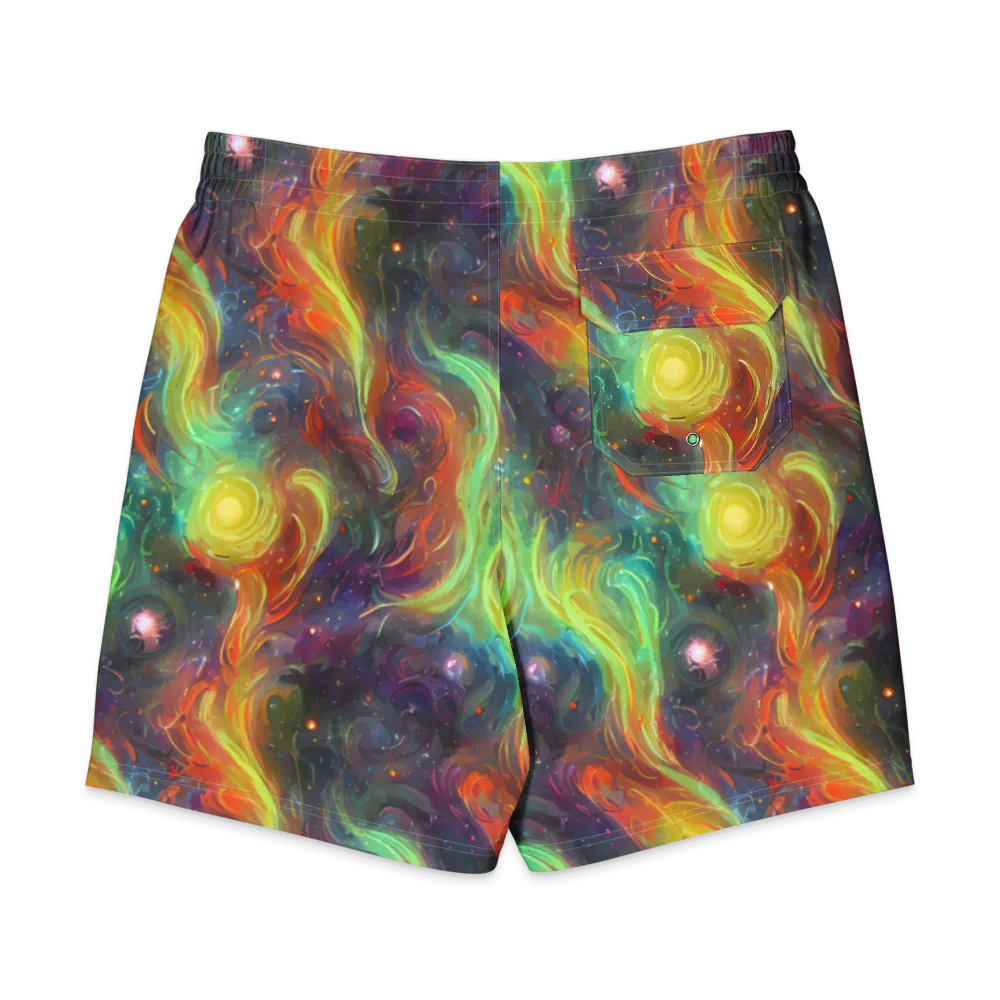 Dreamfire Spiral on Men's Board Shorts — Back