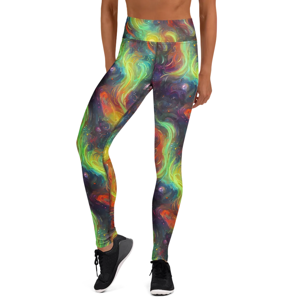 Dreamfire Spiral on Yoga Leggings — Front