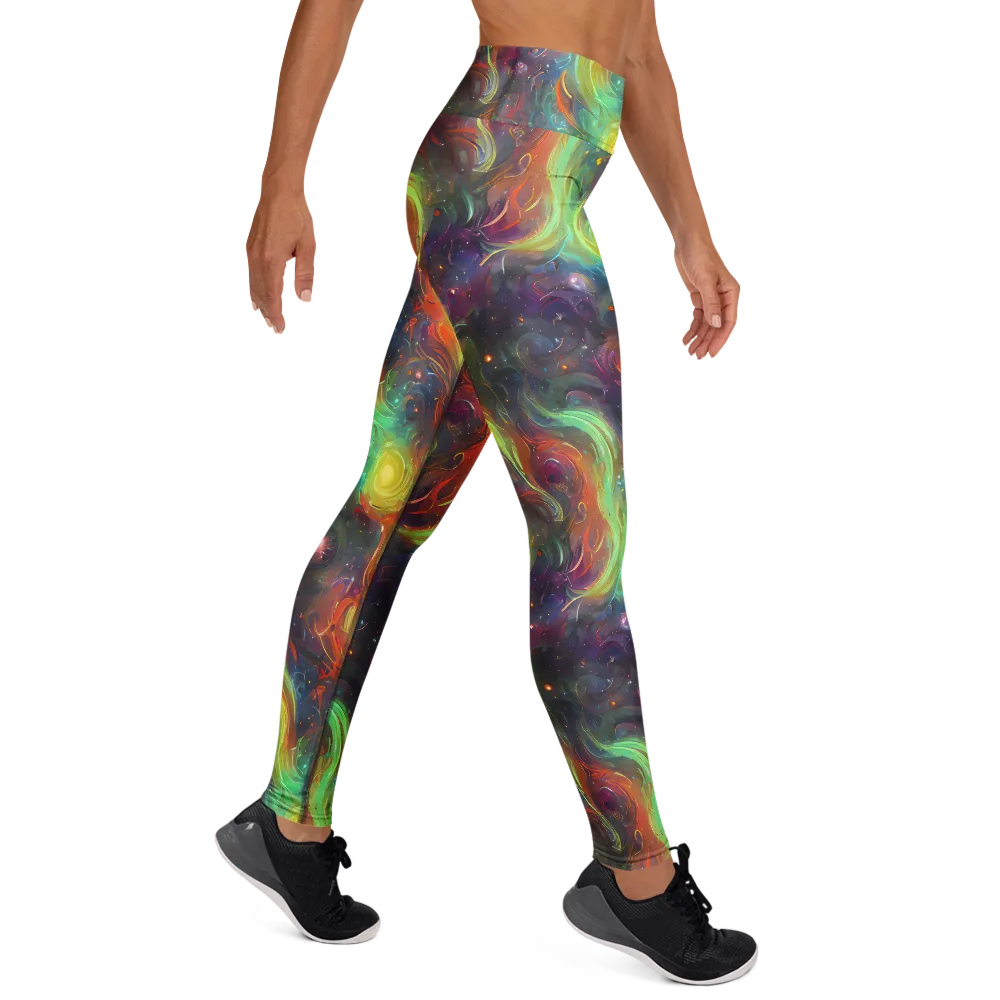 Dreamfire Spiral on Yoga Leggings — Right