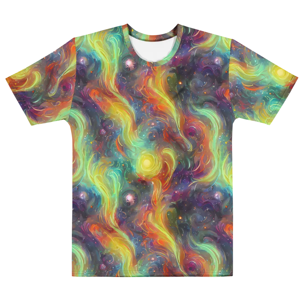 Dreamfire Spiral on Men's Cotton Crew Neck T-Shirt — Front