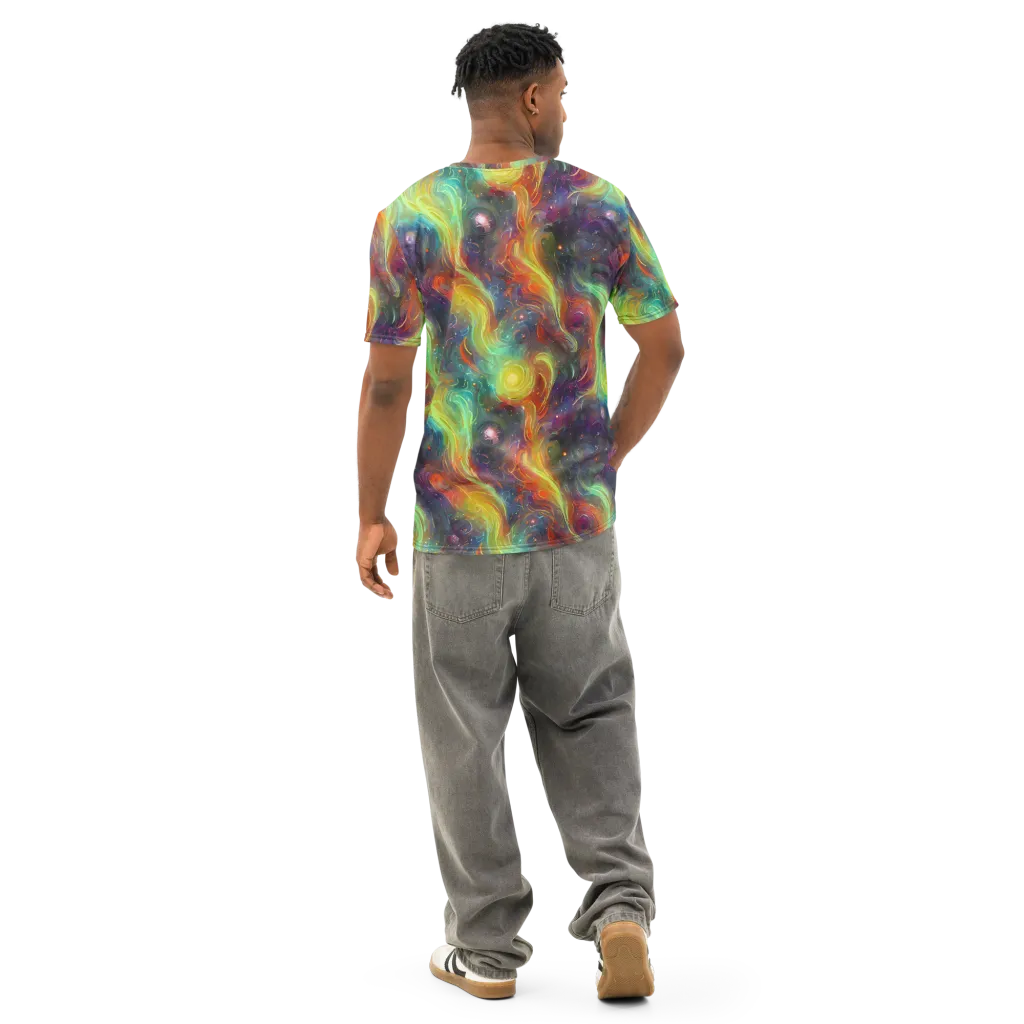Dreamfire Spiral on Men's Cotton Crew Neck T-Shirt — Back