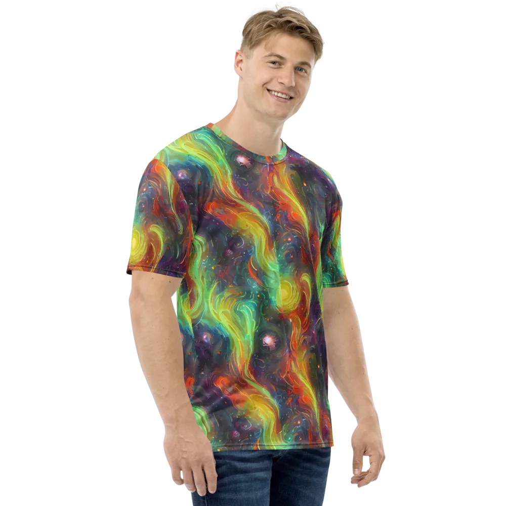 Dreamfire Spiral on Men's Crew Neck T-Shirt — Right