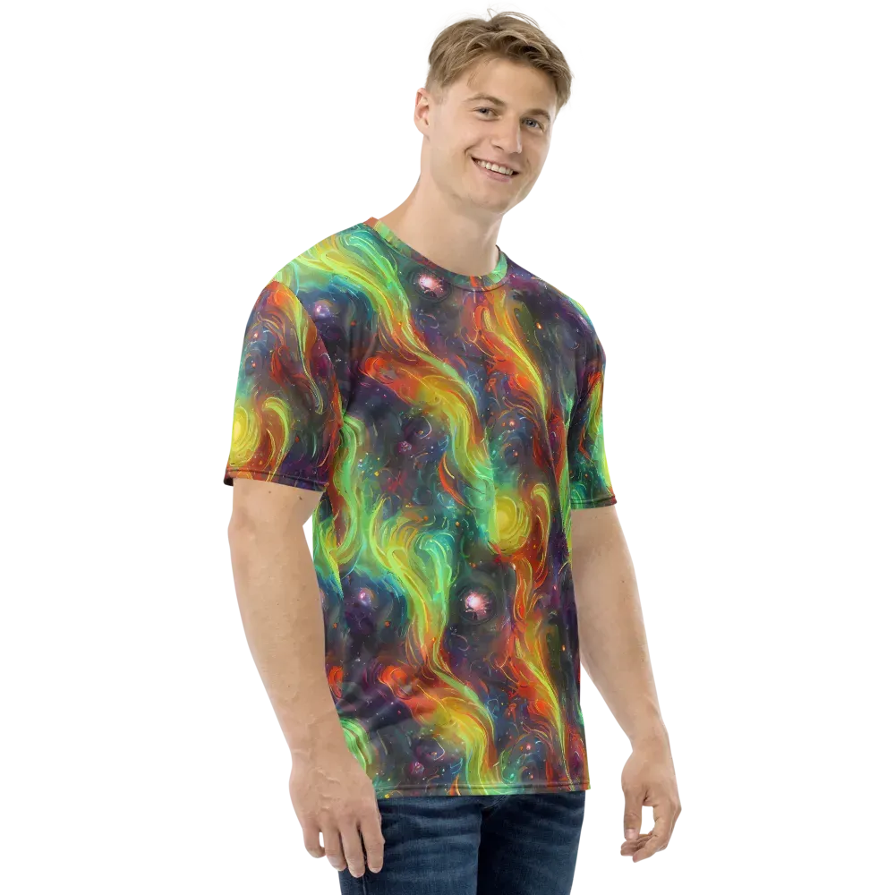 Dreamfire Spiral on Men's Crew Neck T-Shirt — Right