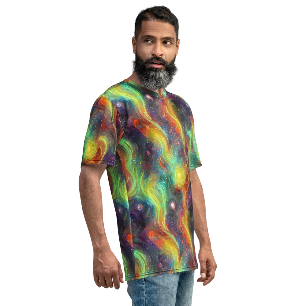 Dreamfire Spiral on Men's Crew Neck T-Shirt — Right