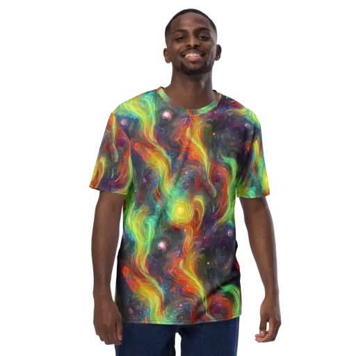 Dreamfire Spiral on a Men's Crew Neck T-Shirt