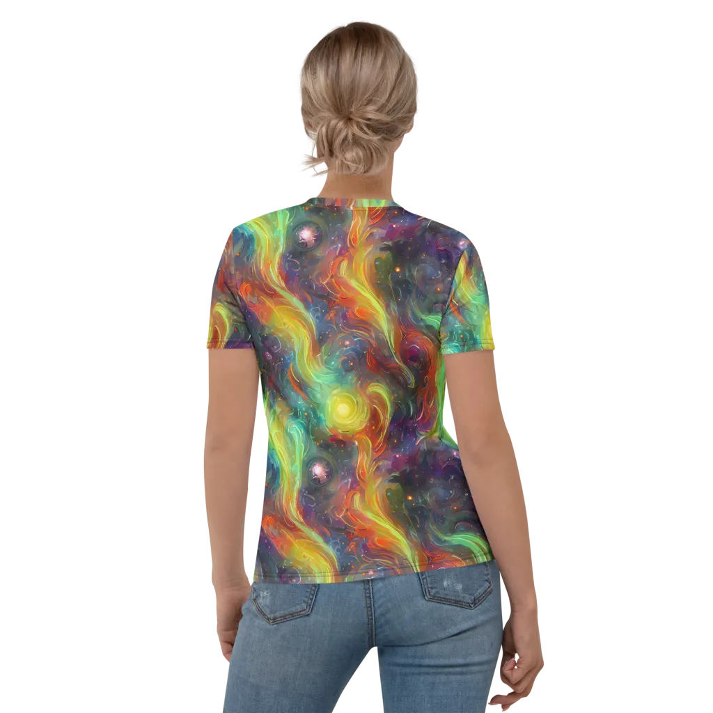 Dreamfire Spiral on Women's Crew Neck T-Shirt — Back