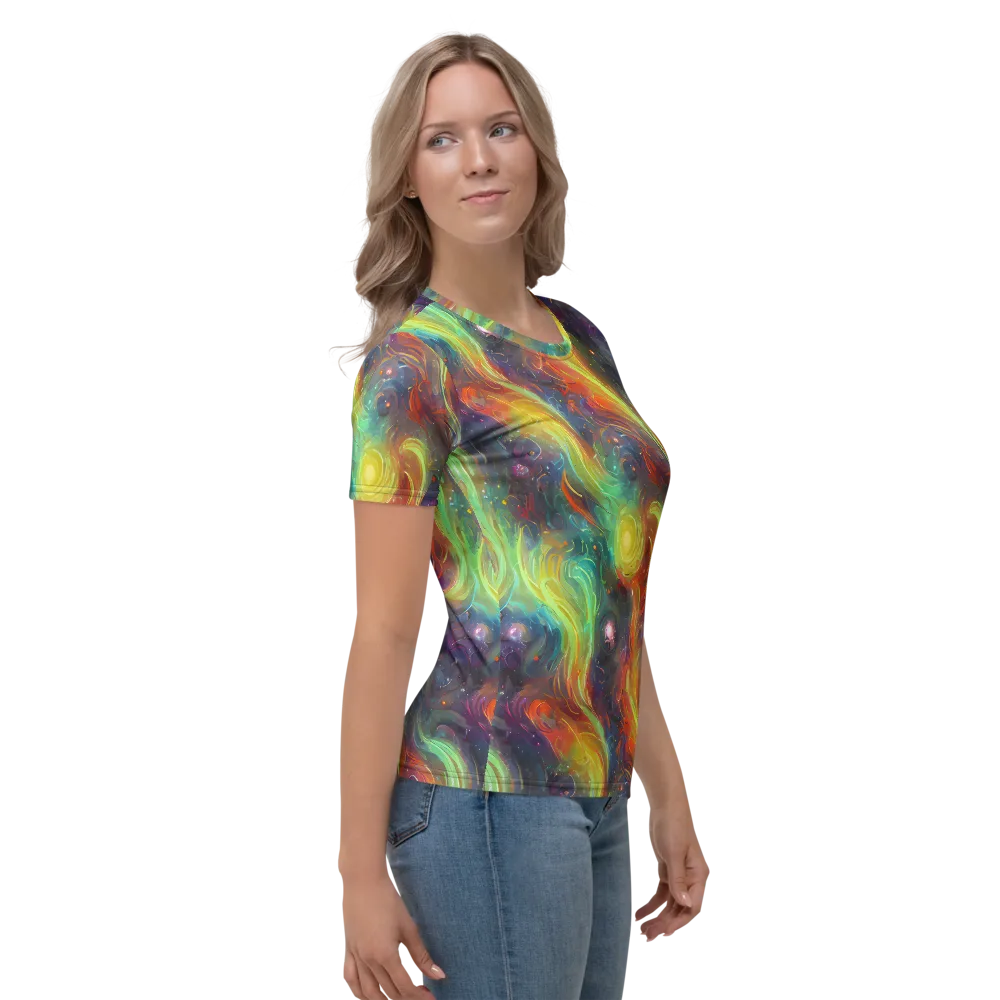 Dreamfire Spiral on Women's Crew Neck T-Shirt — Right