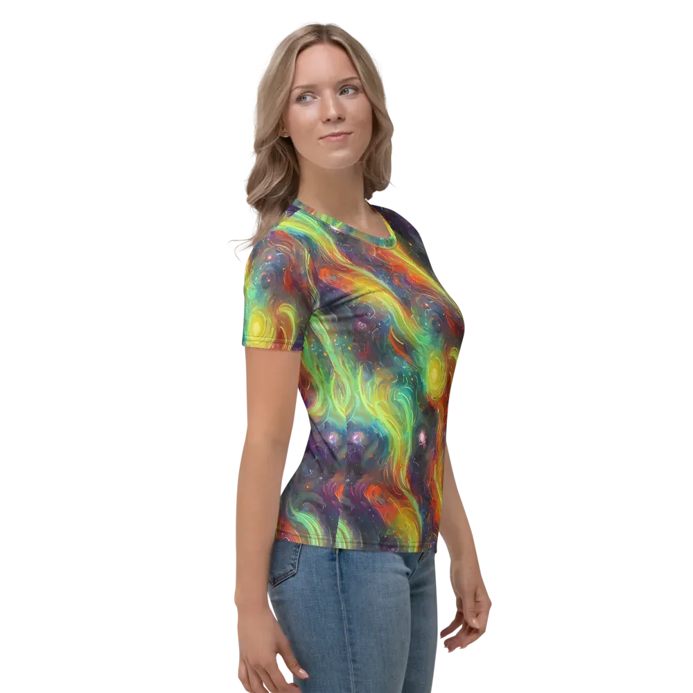 Dreamfire Spiral on Women's Crew Neck T-Shirt — Right