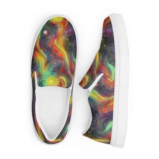 Dreamfire Spiral on a Men's Slip-On Canvas Shoes