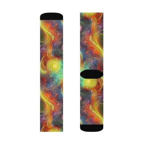 Dreamfire Spiral on a Socks