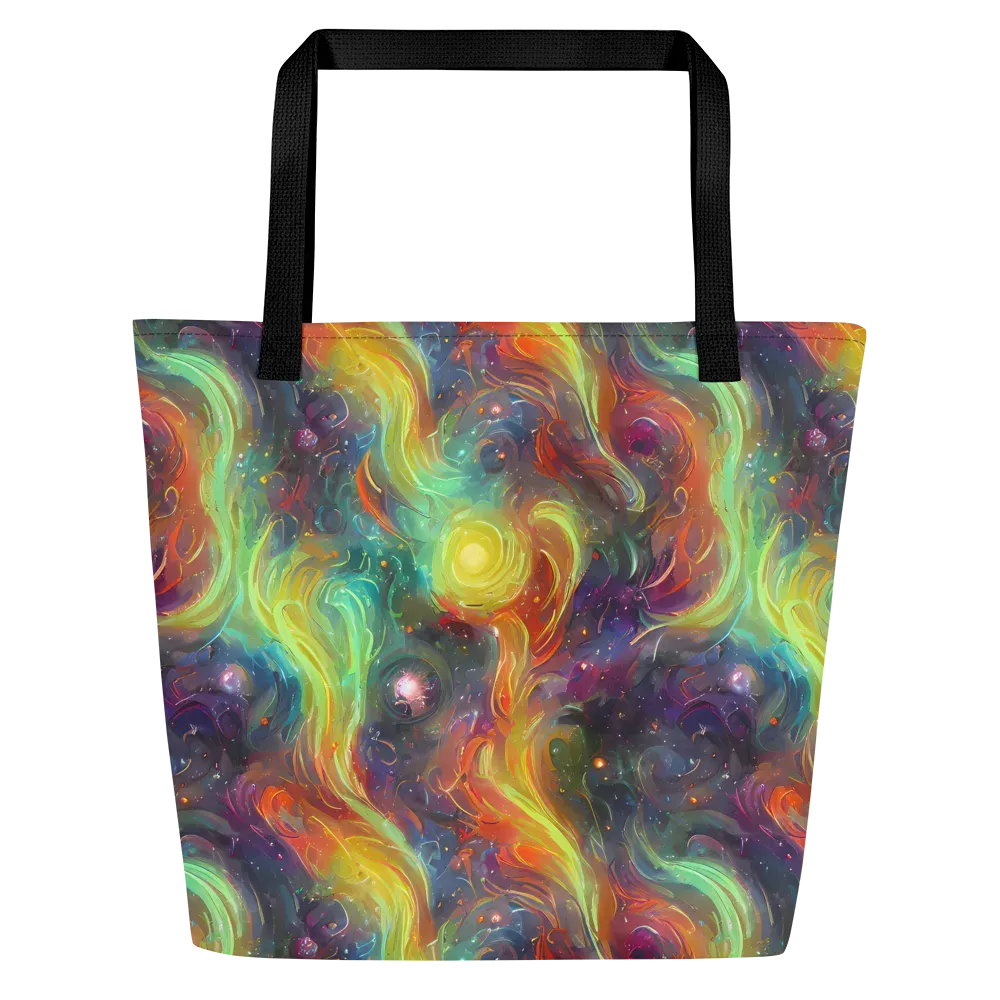 Dreamfire Spiral on Large Tote Bag W/ Pocket — Front