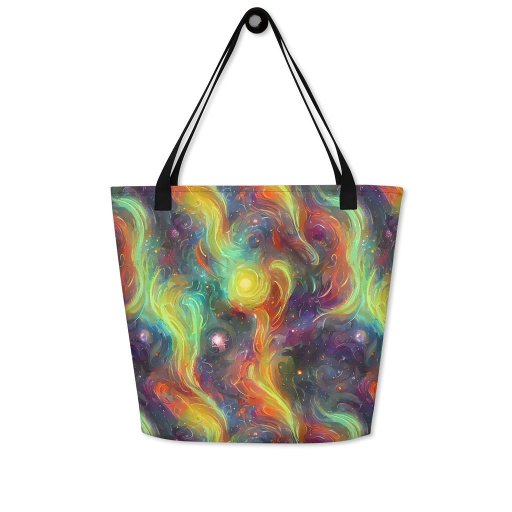 Dreamfire Spiral on Large Tote Bag W/ Pocket — Front