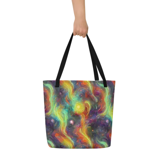 Dreamfire Spiral on a Large Tote Bag W/ Pocket
