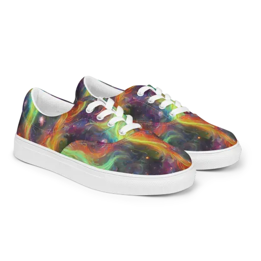 Dreamfire Spiral on a Men's Lace-Up Canvas Shoes