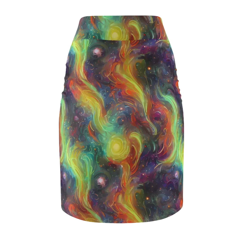 Dreamfire Spiral on Pencil Skirt — Back
