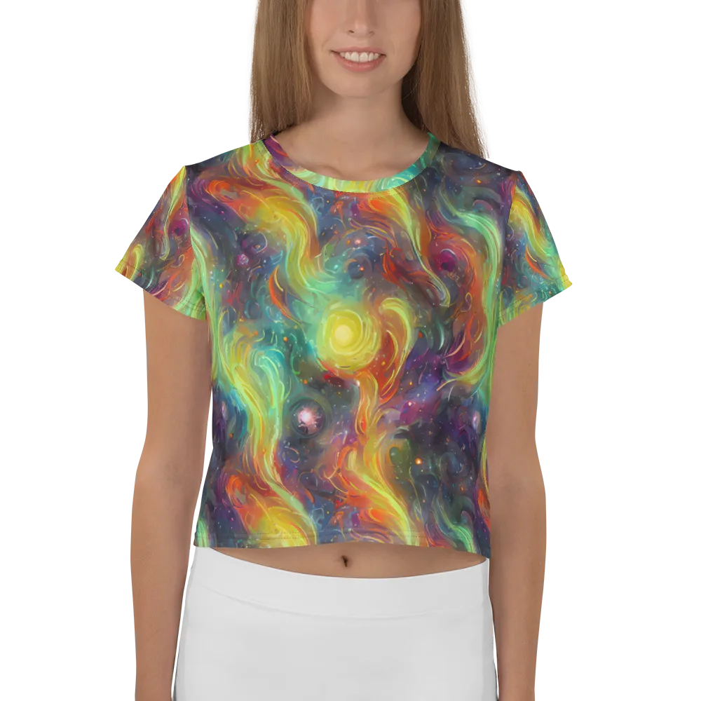 Dreamfire Spiral on Crop Tee — Front