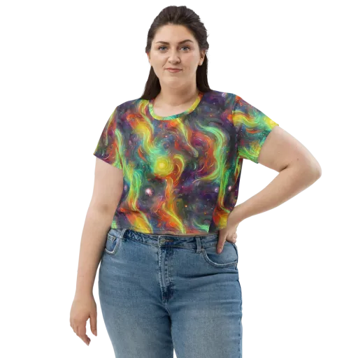 Dreamfire Spiral on a Crop Tee
