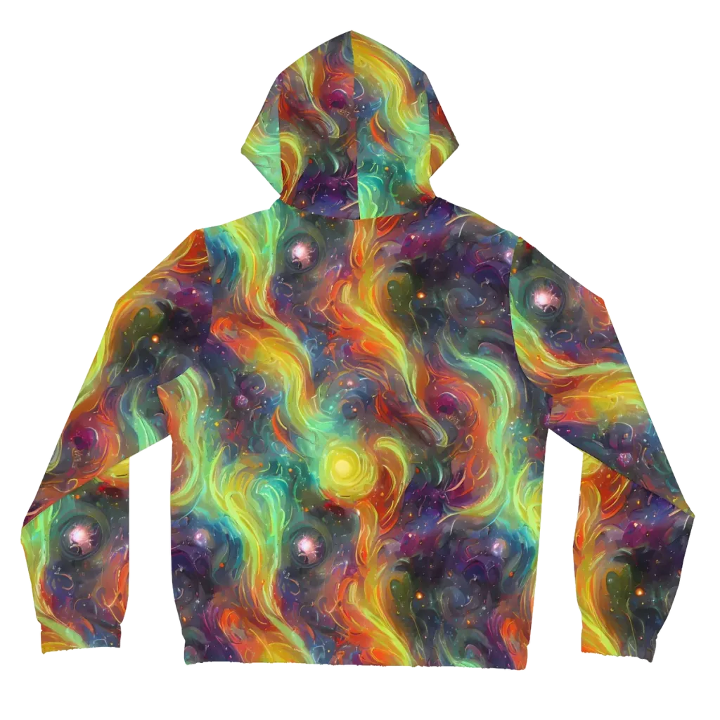 Dreamfire Spiral on Women's Full-Zip Hoodie — Back