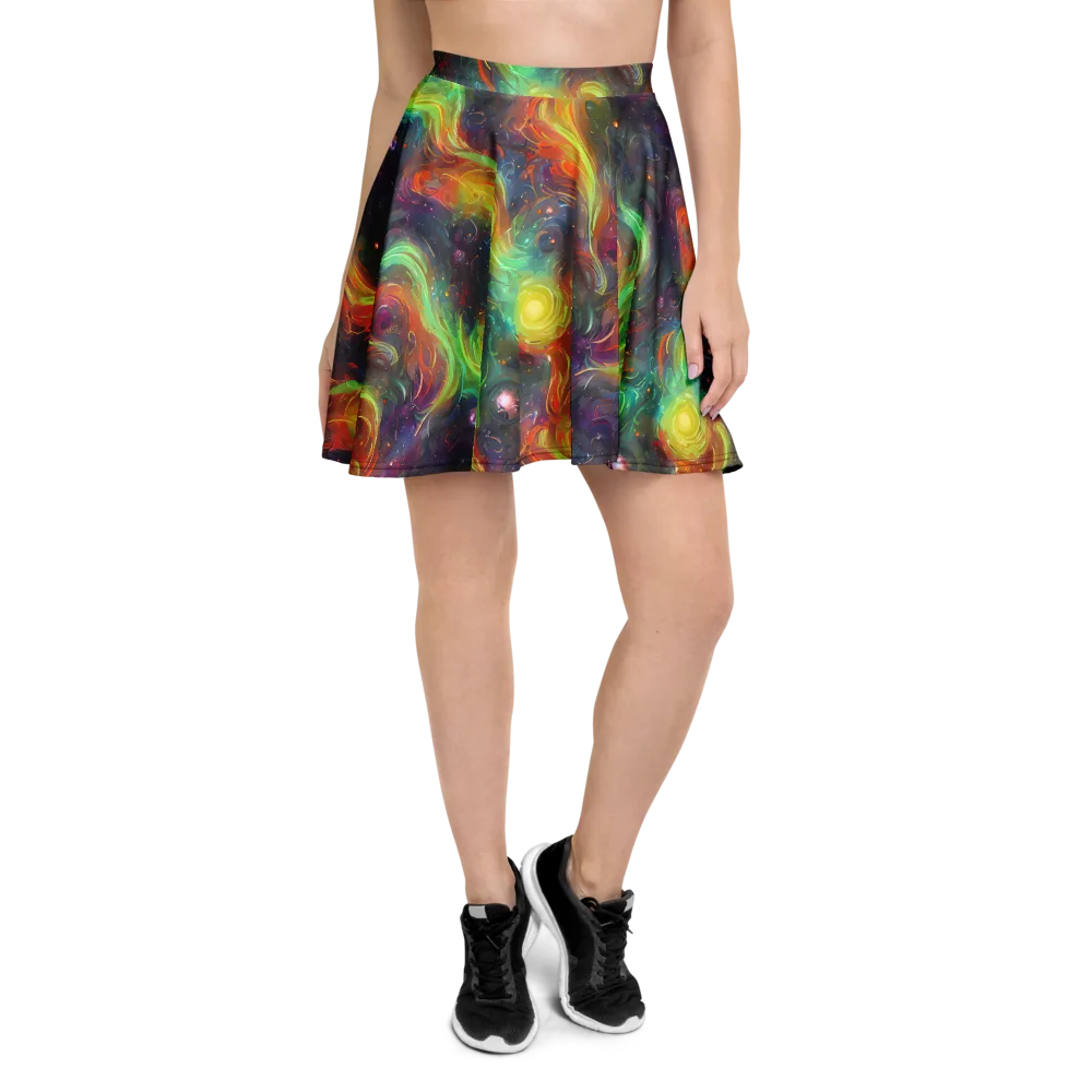 Dreamfire Spiral on Skater Skirt — Front