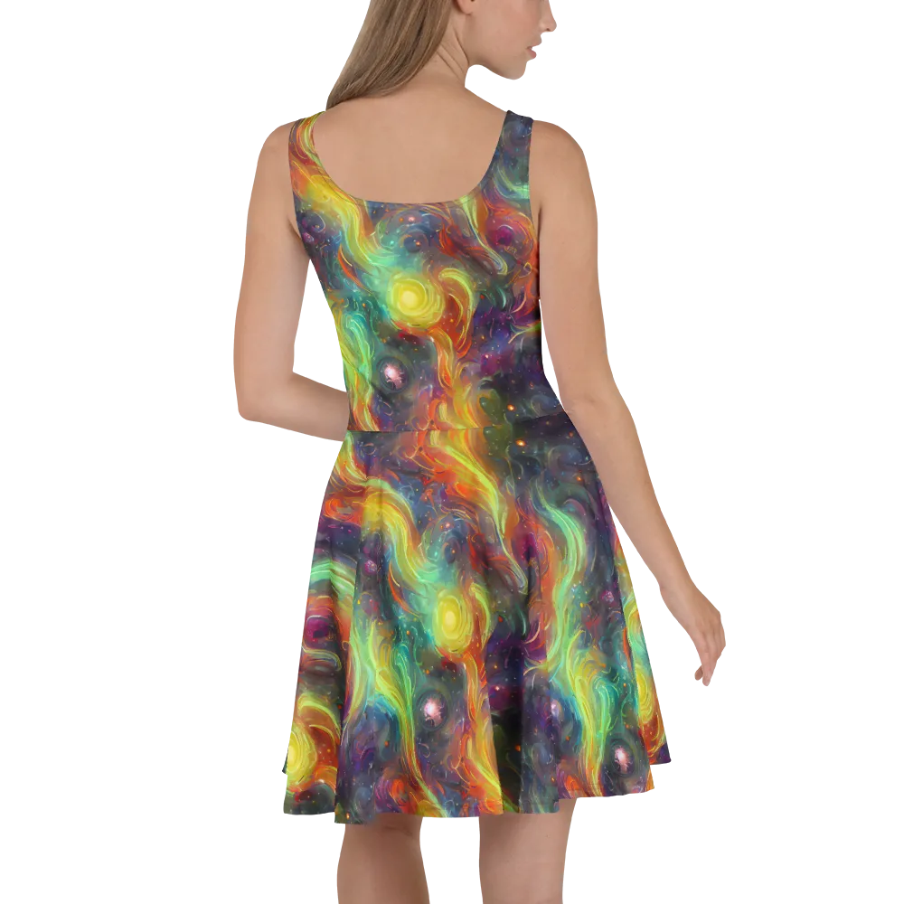 Dreamfire Spiral on Skater Dress — Back