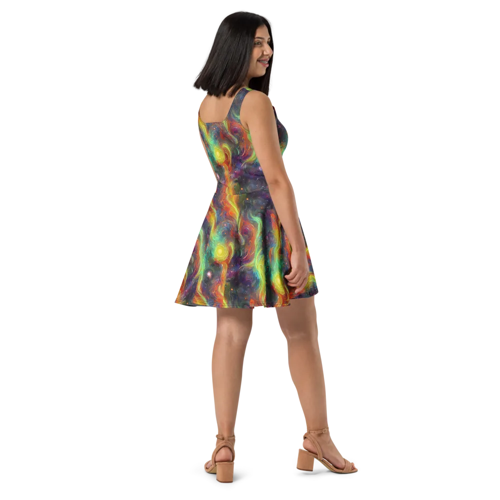 Dreamfire Spiral on Skater Dress — Right