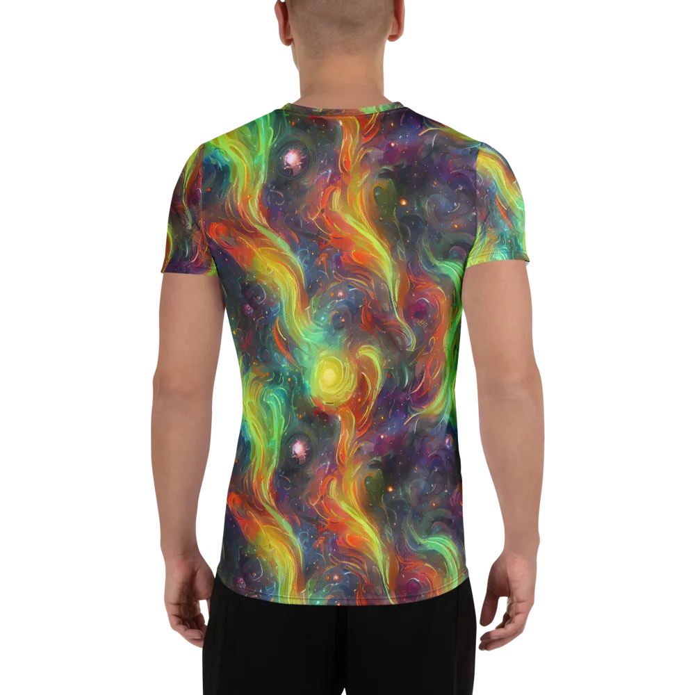 Dreamfire Spiral on Men's Athletic T-Shirt — Back