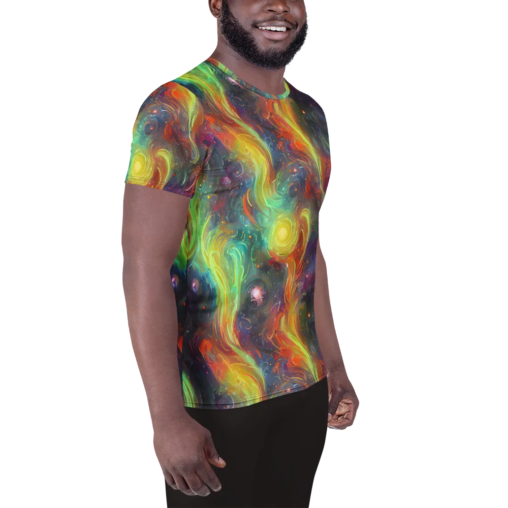 Dreamfire Spiral on Men's Athletic T-Shirt — Right