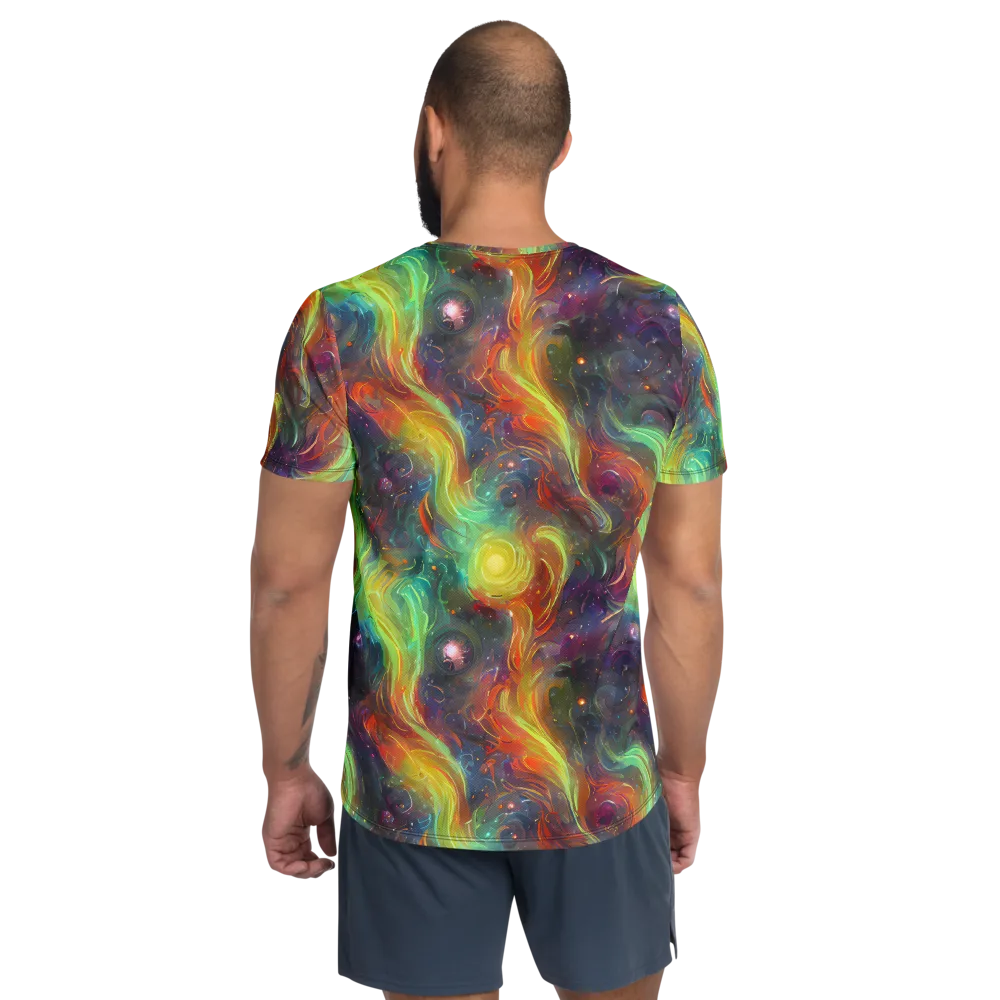 Dreamfire Spiral on Men's Athletic T-Shirt — Back