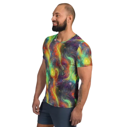 Dreamfire Spiral on a Men's Athletic T-Shirt