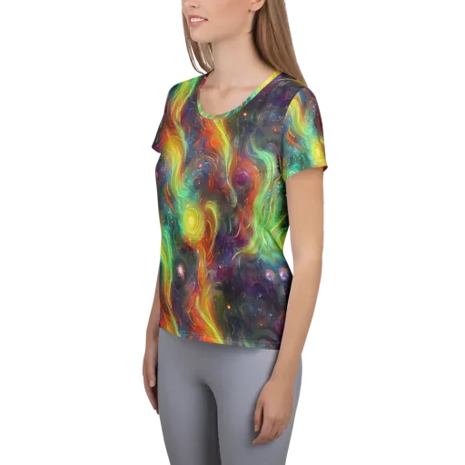 Dreamfire Spiral on a Women's Athletic T-Shirt
