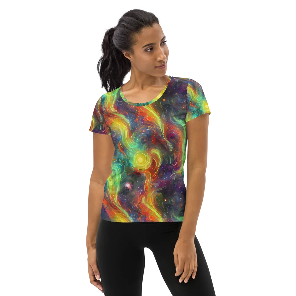 Dreamfire Spiral on Women's Athletic T-Shirt — Front