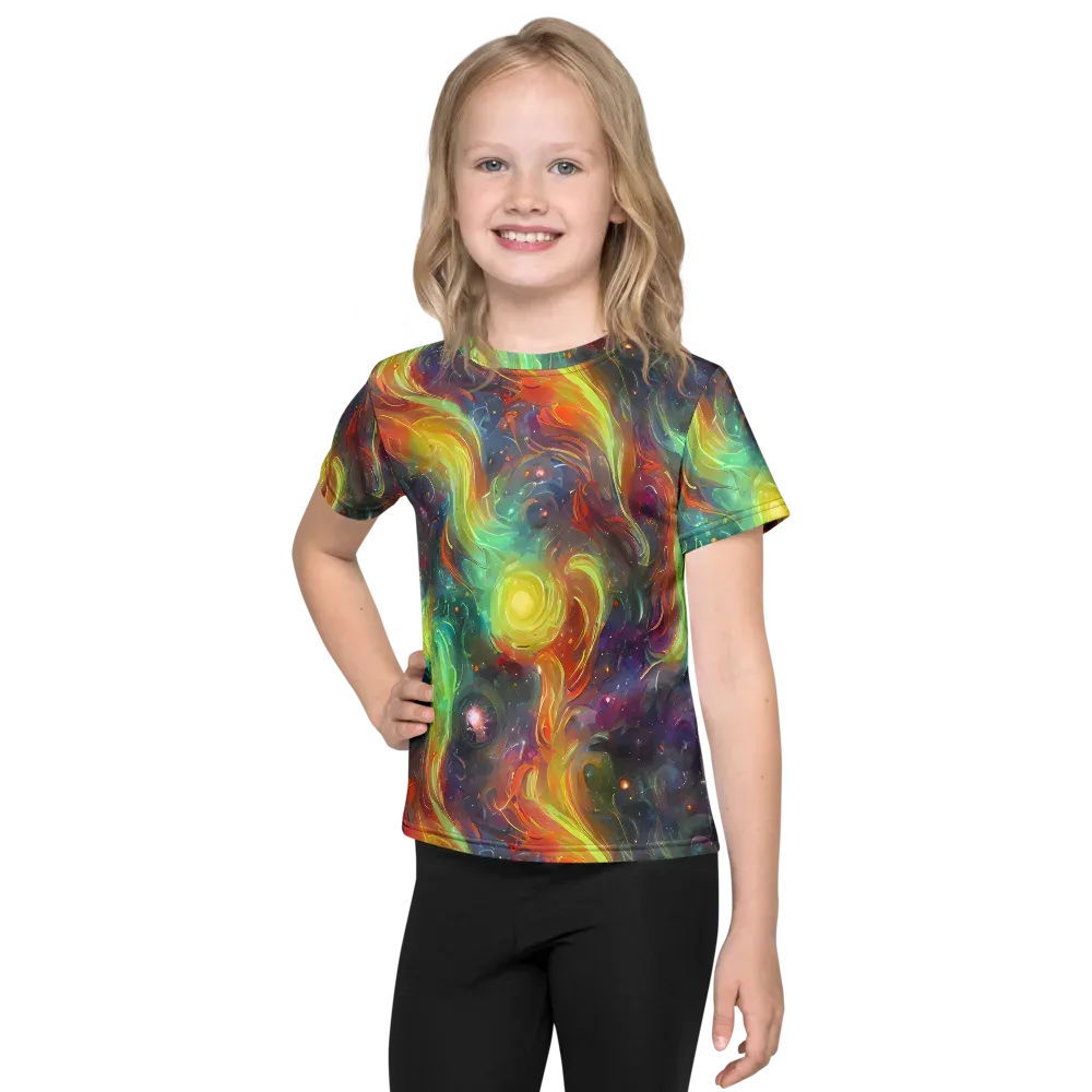 Dreamfire Spiral on Kids Crew Neck T-Shirt — Front