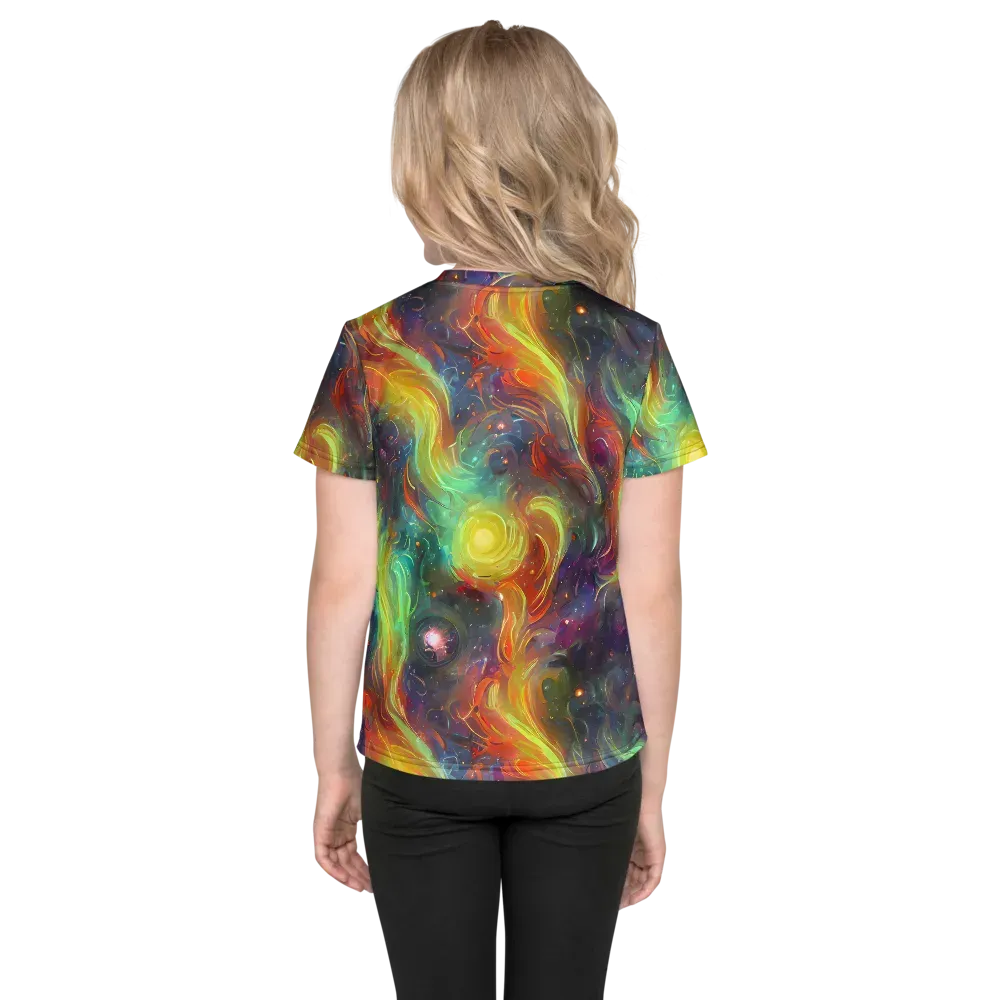Dreamfire Spiral on Kids Crew Neck T-Shirt — Back