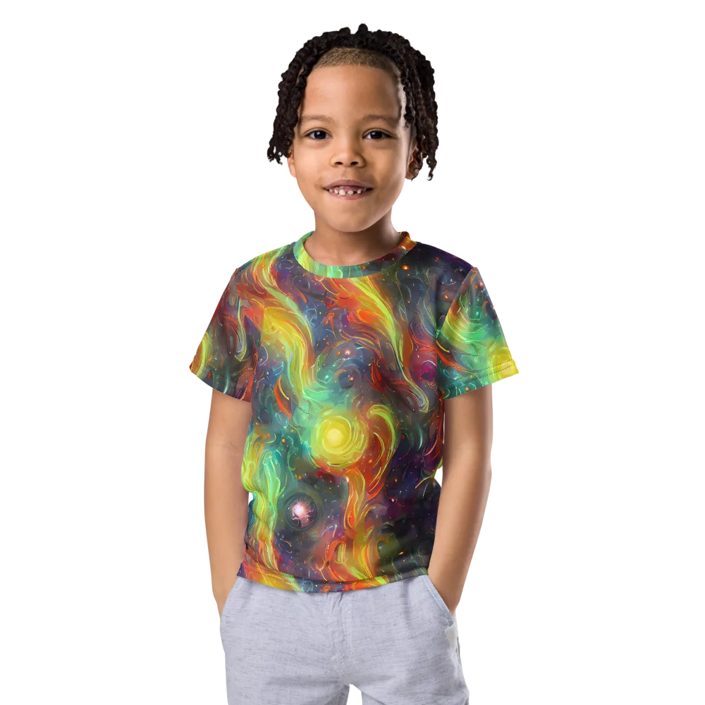Dreamfire Spiral on Kids Crew Neck T-Shirt — Front