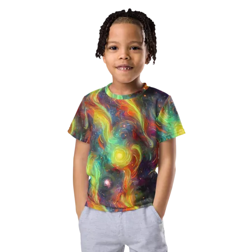 Dreamfire Spiral on a Kids Crew Neck T-Shirt