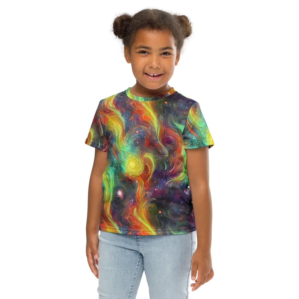 Dreamfire Spiral on Kids Crew Neck T-Shirt — Front