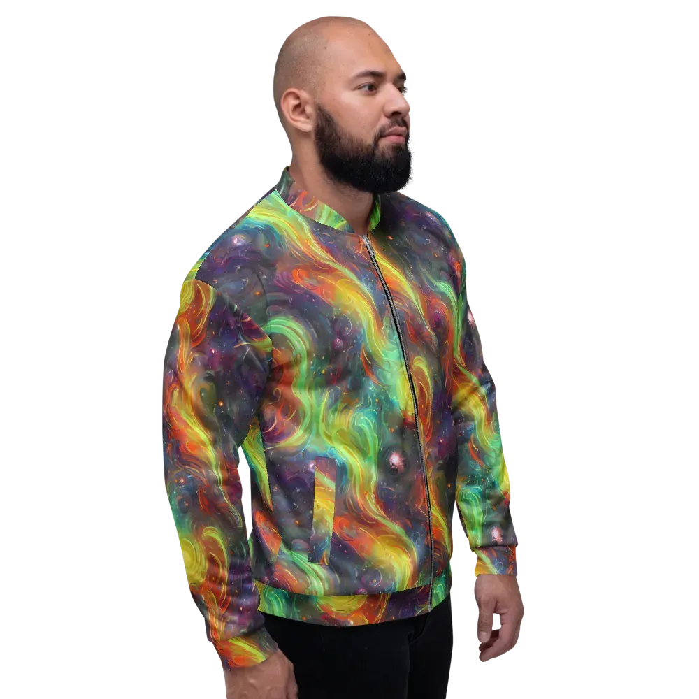 Dreamfire Spiral on Bomber Jacket — Right