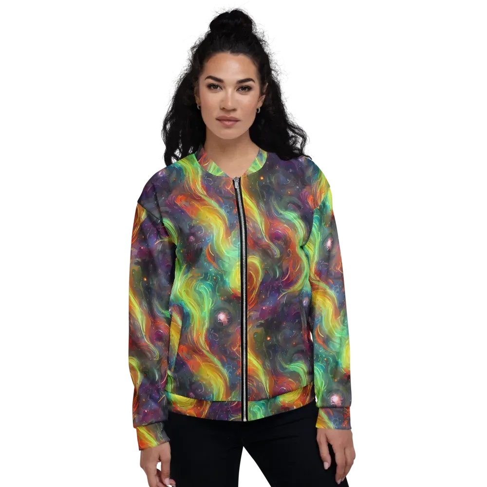 Dreamfire Spiral on Bomber Jacket — Front