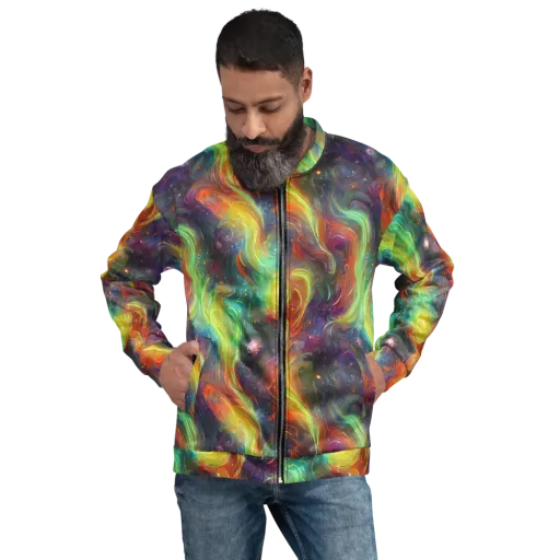 Dreamfire Spiral on a Bomber Jacket