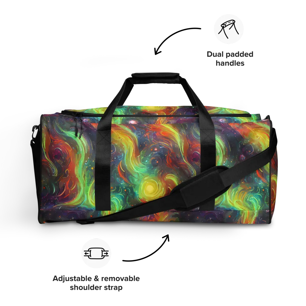 Dreamfire Spiral on Duffle Bag — Front