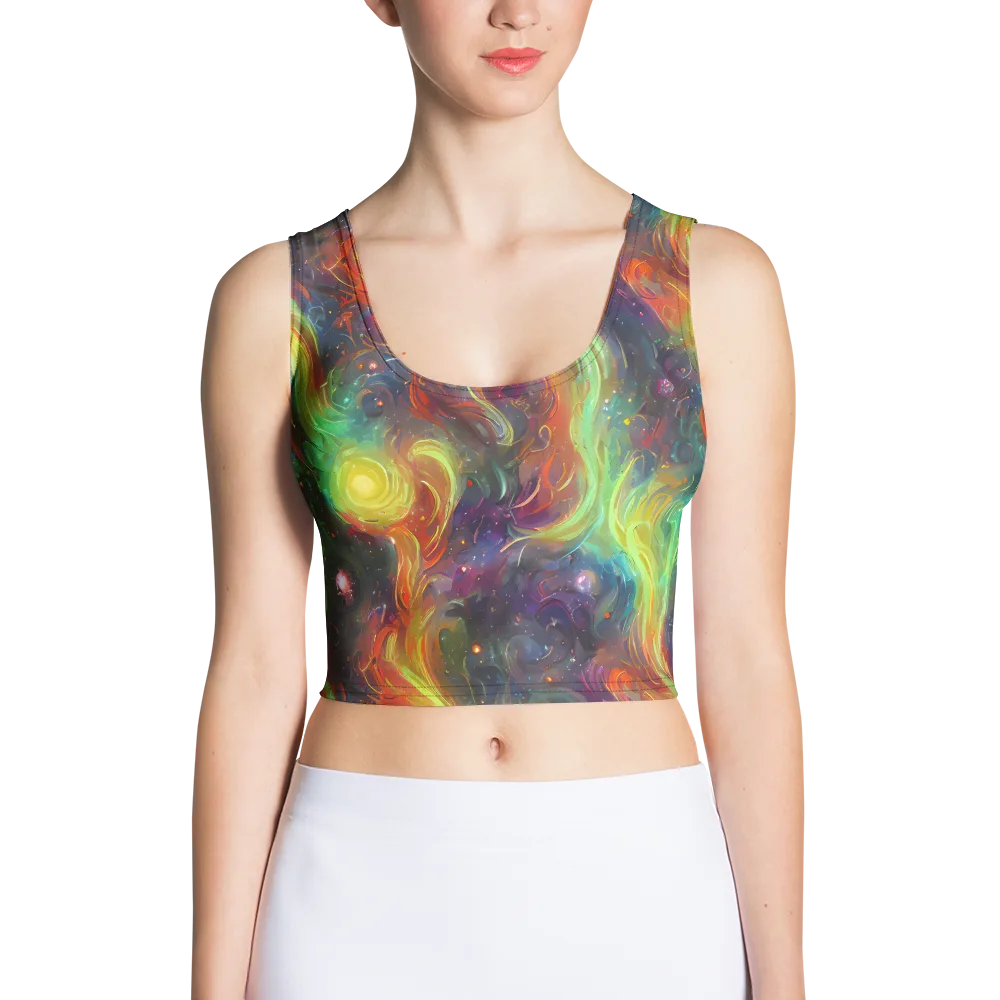 Dreamfire Spiral on Crop Top — Front