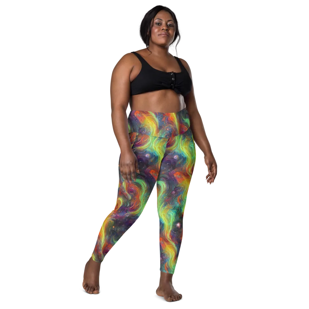 Dreamfire Spiral on Leggings with Pockets — Front