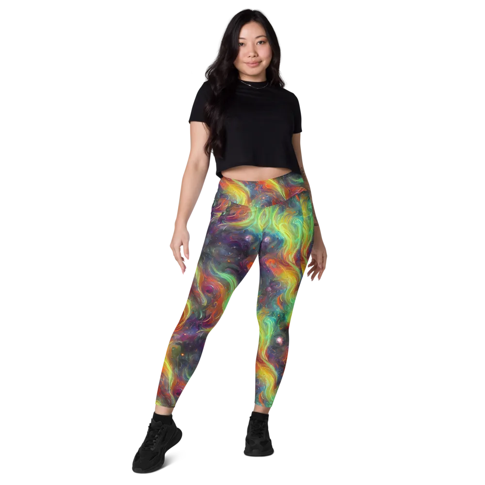 Dreamfire Spiral on Leggings with Pockets — Front