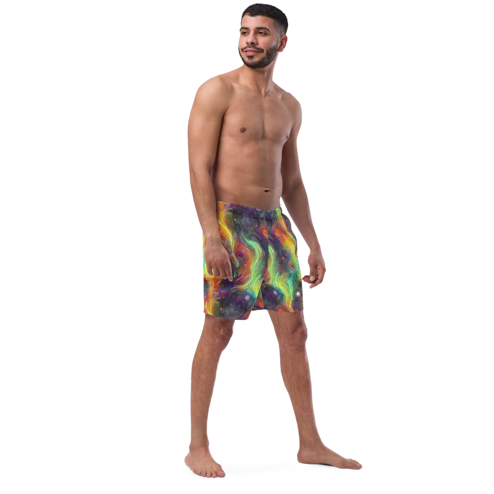 Dreamfire Spiral on Swim Trunks — Right Front