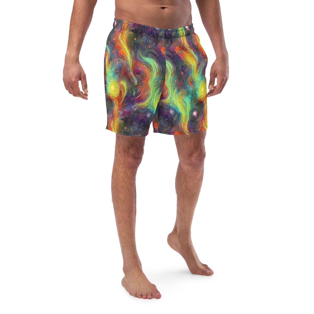 Dreamfire Spiral on Swim Trunks — Front