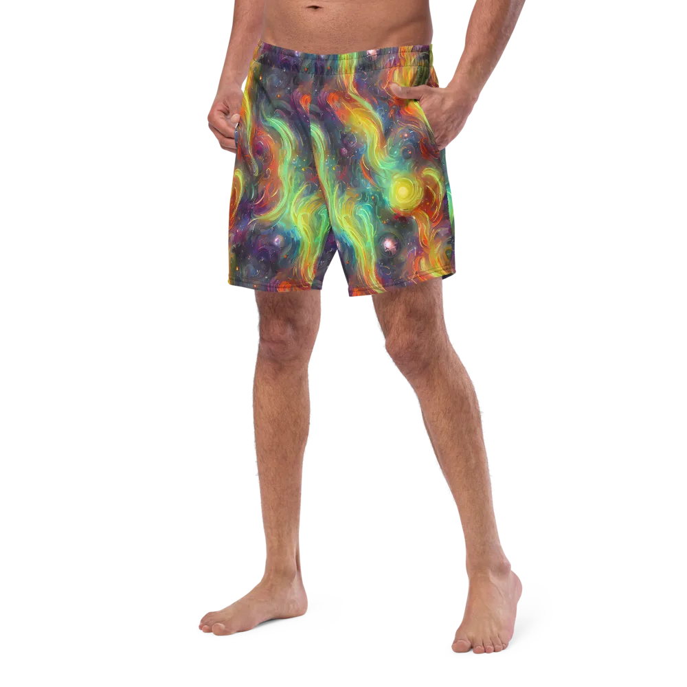 Dreamfire Spiral on Swim Trunks — Left Front